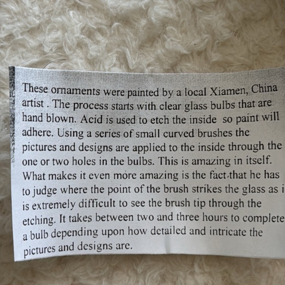 Li Bien Hand Painted Glass Ball Ornament - Picture 3 of 3